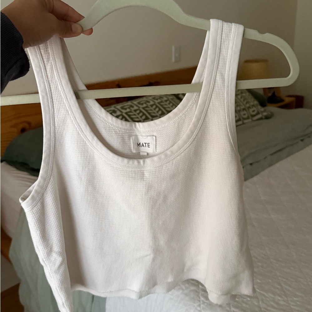 MATE the Label waffle crop tank